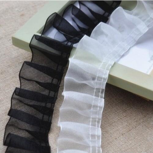 1M Guipure Lace Fabric Black Lace Ribbon Laces Trim Applique 4cm White Lace Fabric For Dress Sewing Craft dentelle au metre LQ26