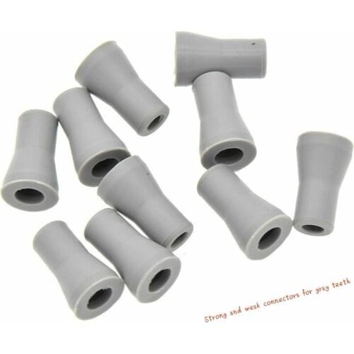 10 pcs Dental Saliva Ejector Weak Suction Rubber Snap Tip Adapter Replacement