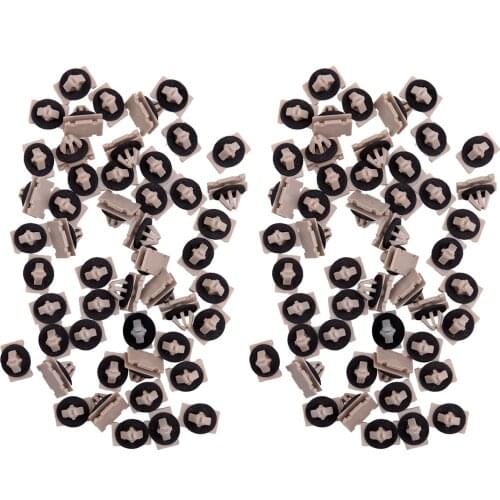 100pcs 68172491AA Rocker Panel Moulding Clip Exterior Trim Fastener Fit for Jeep Grand Cherokee WK2 Chevrolet Traverse