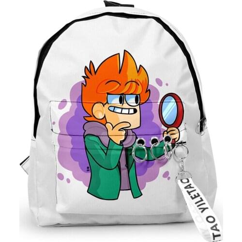 2021 3D Eddsworld Fashion Men Women Backpack Oxford hanging buckle Style Girls Child School bag Travel Backpack