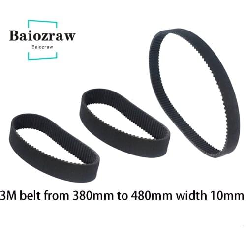 3D Printer HTD 3M Closed Loop Rubber Timing Belt 384 390 393 396399 417 420 432 450 459 462 468 474 477 480mm Width 10mm HTD 3M