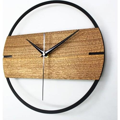 3D Stille Vintage Wandklok 12 Inch Eenvoudige Modern Design Houten Klokken Voor Slaapkamer Stickers Hout Muur Horloge Home Decor