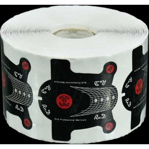 500 PCS Oval Shape Adhesive Nail Form 500 pcs in one roll Nail Art Tips Extension Forms Guide French DIY Tool Acrylic UV Gel