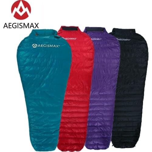 AEGISMAX Goose Down Mummy Sleeping Bag Ultralight Spring Autumn Down Sleeping Bags For Outdoor Camping Backpacking Hiking