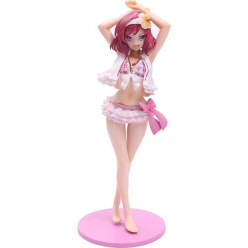 Anime Sexy Figurine Love Live! School Idol Festival Maki Nishikino Swimsuit Ver. PVC Action Figure Collectible Model Toys Doll