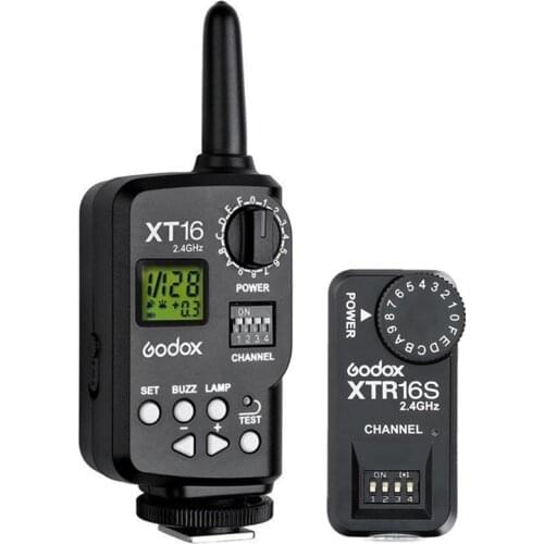 Godox XT-16S 2.4G Wireless Remote Control Flash Trigger + XTR-16S 16 Channels Receiver for V850 V850II V860 Godox Speedlite