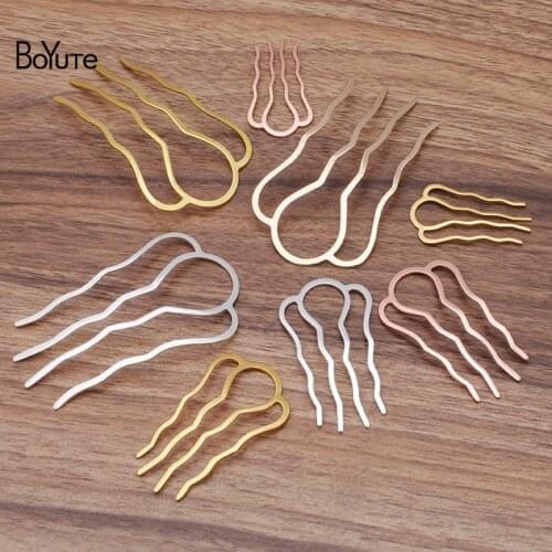 BoYuTe (10 Pieces/Lot) 46*26MM 65*35MM 49*87MM Brass Metal Hair Comb Materials Diy Handmade Hair Jewelry Accessories