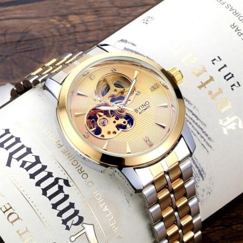 Waterproof Automatic Mechanical Men Wrist Watch Top Brand Luxury Steel Band Fashion Luminous Gear Movement Royal Design Men Gift