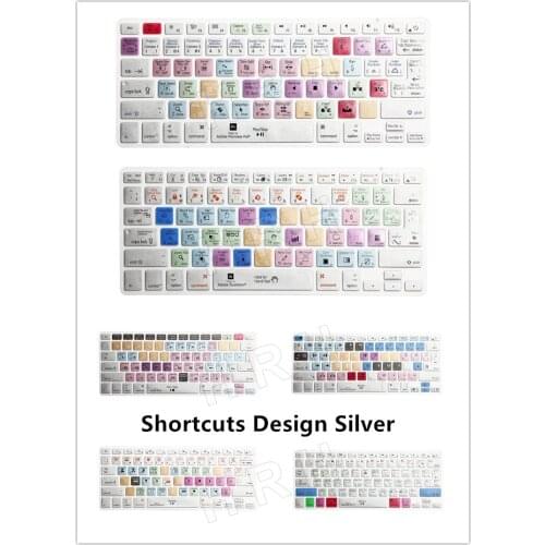 US EU UK Layout Keyboard Cover Shortcut Printed Cover Skin for MacBook Air Pro Retina 13" 15" 17" iMac Wireless & MacBooks
