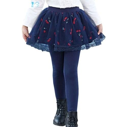 Cutyome Teenage Girls Leggings with Skirt Children Autumn Skinny Pants Solid Cotton Skirt-Pants Toddler Kids Leggins 8 10 12 14
