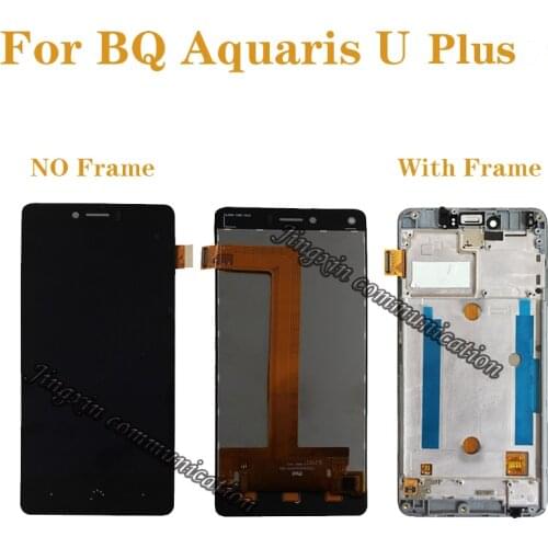 For BQ Aquaris U Plus LCD + touch screen components digitizer accessories replacement BQ Aquaris U plus LCD display components