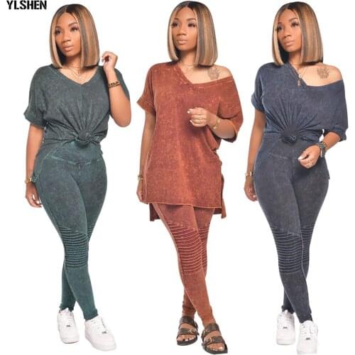 Two Piece Set Women 2020 Fashion Clothes African Dresses for Women Dashiki Dress Tops and Bodycon Pants 2 Piece Sets Outfits