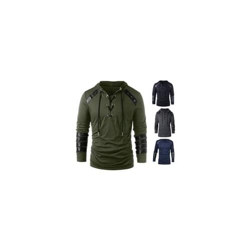 Halloween Adult Men Medieval Knight Warrior Costume Green Tunic Clothing Norman Chevalier Braid Viking Pirate Saxon Shirt