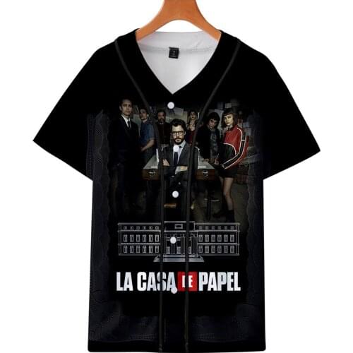 La Casa De Papel 3D baseball t shirt men/women harajuku tshirt t-shirt Money Heist The House of Paper hip hop t shirts Clothes
