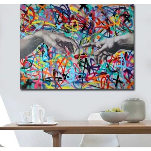 Lover Hands Abstract Street Art Modern paintings Vintage Poster Prints Home Decor Wall Art Painting Abstraction paintings