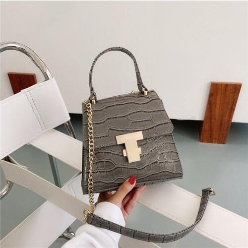 Small Women Alligator Leather Handbags Feminina Crossbody Bags for Women Sac Bolsa Messenger Bag Vintage Female Hand Bag Solid