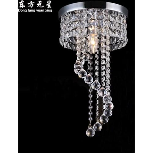 Mini spiral LED crystal pendant lamp crystal hanging light bar lighting decoration