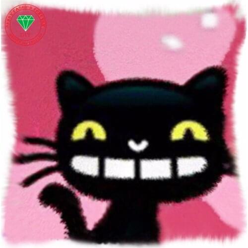 Cartoon Cat Diy Needlework pillowcase embroidery Handmade carpet sets embroidery stitch thread Stitch Threads embroidery Carpets