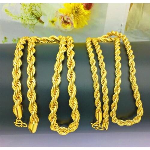 LUXURY 6N THICK CHAIN 14K GOLD NECKLACE FOR MEN WOMEN WEDDING ENGAGEMENT ANNIVERSARY JEWELRY BOYFRIEND CHRITMAS GIFT MAN