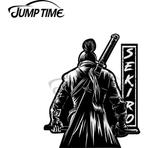 Jump Time 13 x 9cm For The One-armed Wolf Car Stickers and Decals Creative JDM Funny Decoration Vinyl Waterproof Trunk Car Wrap