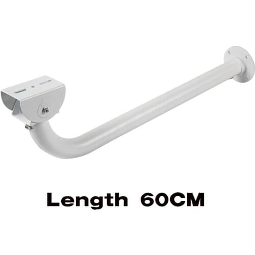 60cm Tube Security Camera Wall-mounted Surveillance Bracket Thickened Universal Rack Aluminum Alloy L-shaped Outdoor Mount