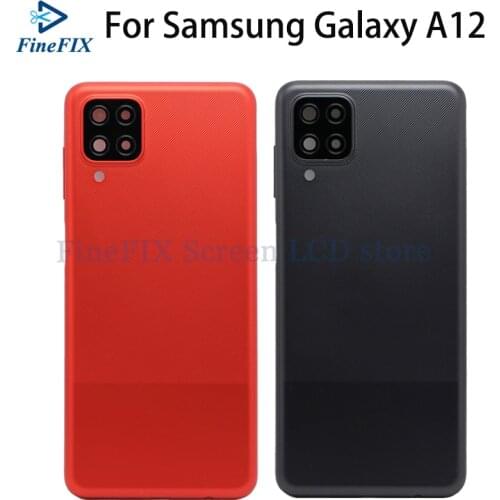 OrigInal Battery Cover For Samsung Galaxy A12 Back Battery Cover A12 A125 Door Rear Glass Housing Case For A12