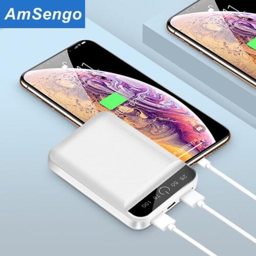 20000mAh Mini Portable Fast Charging PowerBank For iPhone Samsung Xiaomi 2USB LCD Digital Display External Battery Charger Pad