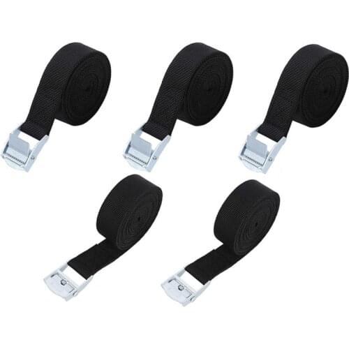 5Pcs/Set 2 Metre Buckle Tie-Down Belt Cargo Straps for Car Motorcycle Bike Tow Rope 250LBS Strong Ratchet Belt for Luggage Bag