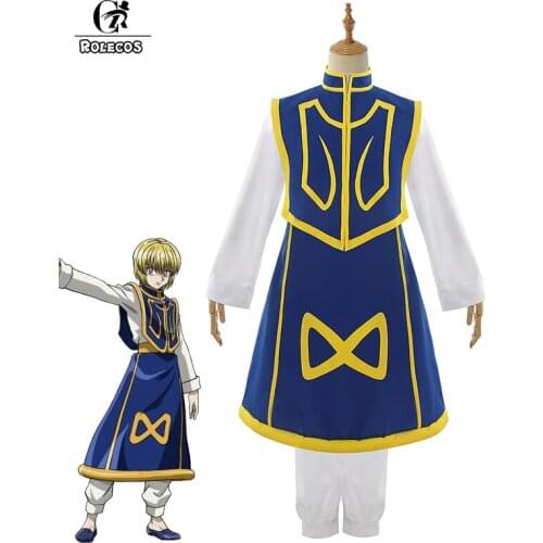 ROLECOS Anime Hunter X Hunter Cosplay Kurapika Costume Cosplay Costume Vest Skirt Uniform Women Costume Halloween Full Outfits