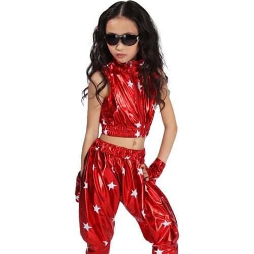 Modern Hip Hop Jazz Dance Suit for Children Performance Dance Wear Boys and Girls Jazz Dance Costumes