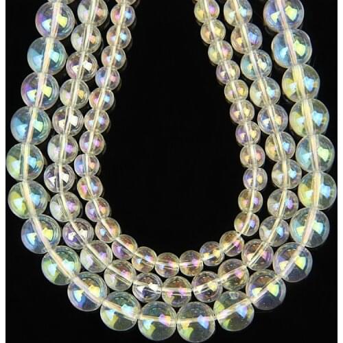 1 Strand/lot 4/6/8/10/12mm Multicolor Glass Crystal Beads Loose Spacer Beads for Bracelets Necklace DIY Jewelry Making Findings