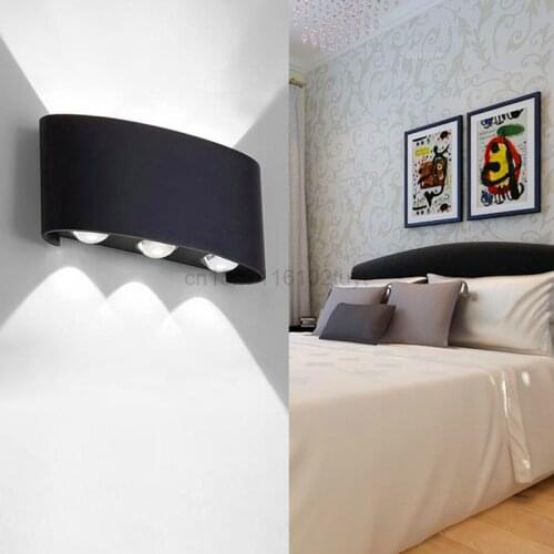 10PCS 2W 4W 6W LED Light Fixture Outdoor Waterproof Modern Nordic Style Indoor Wall Lamp Living Room Porch Garden Lamp AC90-260V