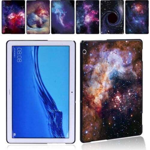 Space Series Tablet Hard Shell Case For Huawei MediaPad T5 10 10.1 Inch High-quality Durable Plastic Protective Cover +Stylus