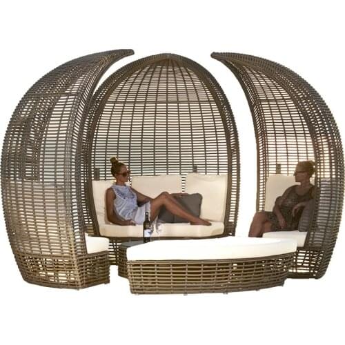 Outdoor Courtyard Sales Department Rattan Round Bed Creative Bird Cage Resort Sea View Room Garden Villa Leisure