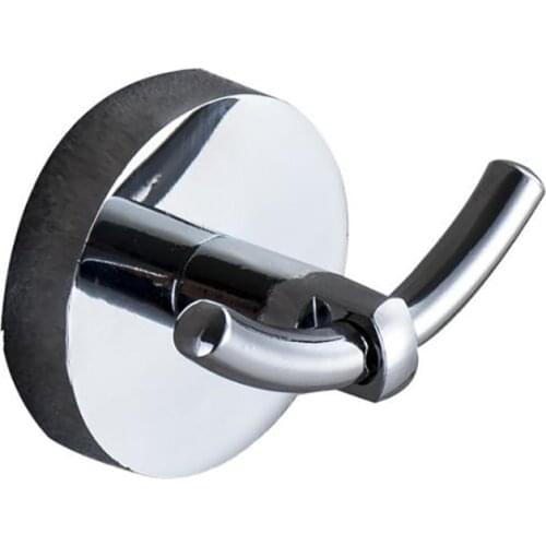 Multi-Purpose Hooks Bathroom Double Hook Clothes Pegs Hanger Wall Mounted Hanging Robe Hooks Hotel Coat Towel Rack Accessories