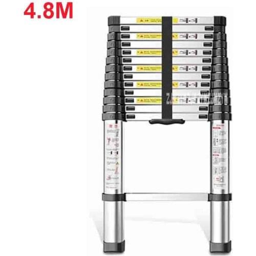 4.8 Meter DLT-A Extension Ladder Aluminum Alloy Thickened Straight Ladder Single-sided Ladder 14-step Folding Engineering Ladder