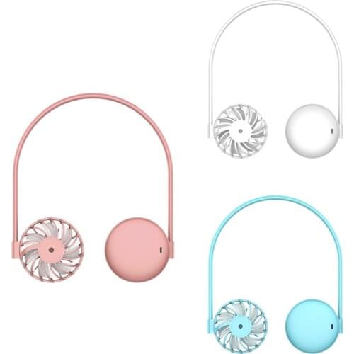 Neck Stroller Fan,Portable Wearable USB Hands Free Personal Handheld Sport Desk Table Fan for Office Travel