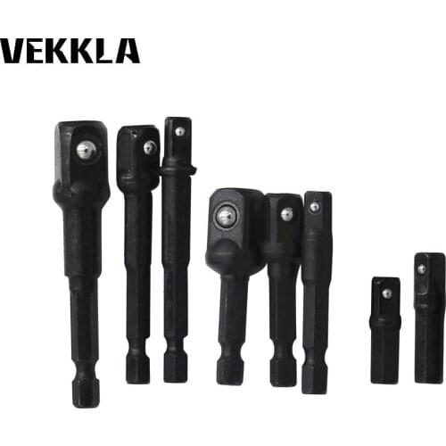 VEKKLA 8Pcs Socket Adapter Impact Hex Shank Extension Drill Bits Nut Driver Sockets Bar Tools Set For Screwdriver1/4 3/8 1/2inch