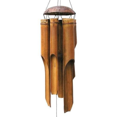 Bamboo Tubes Wind Chimes Outdoor Indoor Garden Wind Bell Wall Hanging Windbell Hanging Ornament Exterior Garden Decoration