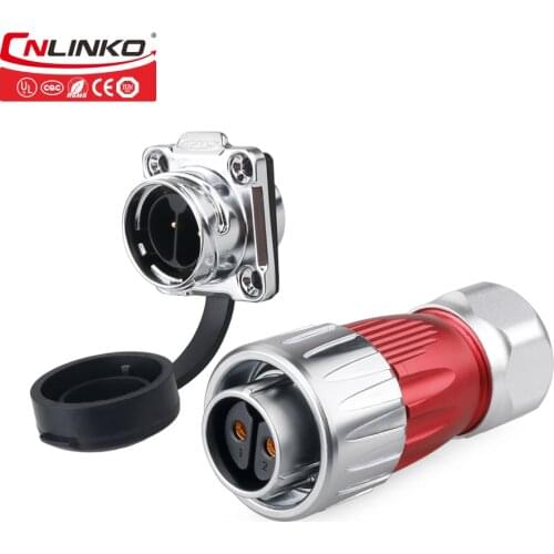Cnlinko M20 Waterproof IP67 2 3 4 5 7 9 12 Pin Panel Mount Power Cable Connector Female Plug and Male Socket Metal Adapter