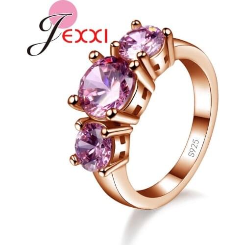 High Quality Fashion Elegant Wedding Rings For Women 925 Sterling Silver CZ Finger Ring Engagement Band Jewelry