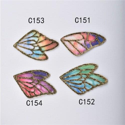 XIYU 2pcs/lot The starry sky color Butterfly Dragonfly Wings For Women Drop Earrings Art Material Accessories