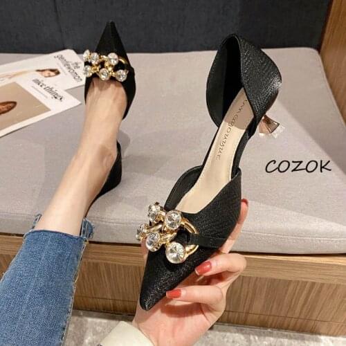 Crystal Chain Party Night Heels for Women Sexy Heels 2021 Elegant Luxury Fashion Shoes High Heels