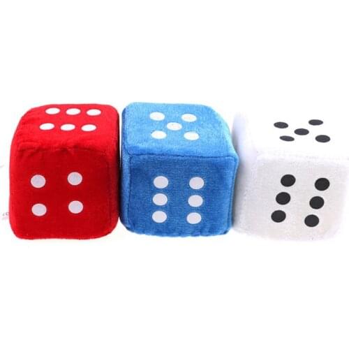 1pcs 8cm Dice Cloth Doll Pillow Plush Toys Childrens Activities Fun Games Props Children Birthday Christmas Gift Retail