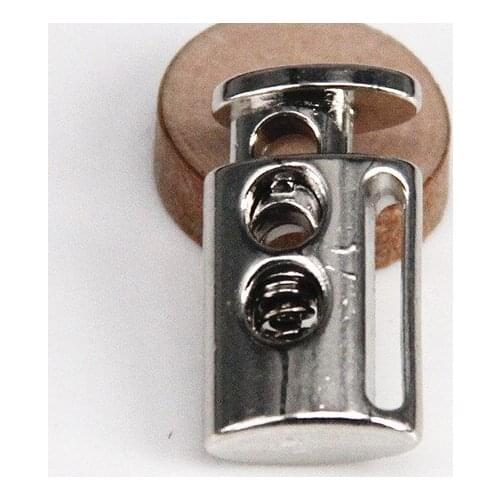 10pcs Pack Cord Lock Toggle Stopper Bean Silver Tone Size: 21mm*12mm Toggle Clip NK224A