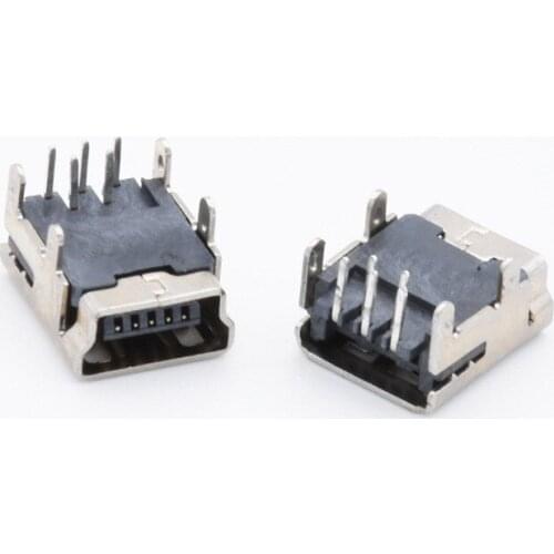 100pcs/lot Mini USB Type B Female 5 Pin SMT SMD PCB Socket Connector