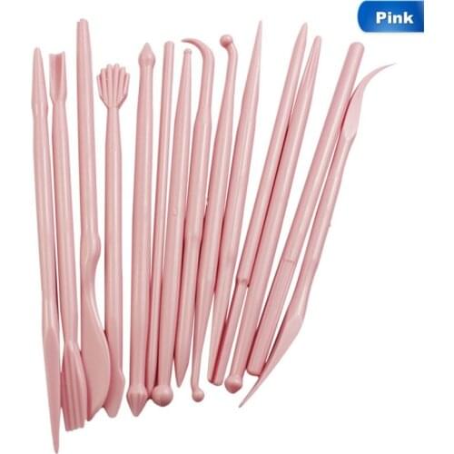 14Pcs/set Plastic Clay Sculpting Set Wax Carving Pottery Tools Carving Sculpture Shaper Polymer Modeling Clay Tools