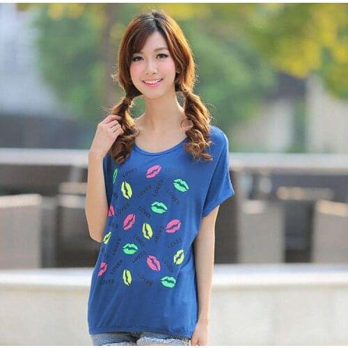 2020 Summer Fashion T Shirt Women Woman Tshirt blue sky