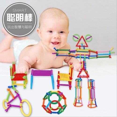 256Pcs/pack Creative Montessori Mathematical Intelligence Stick Block Toy For Children Baby Preschool Education Toys Gifts