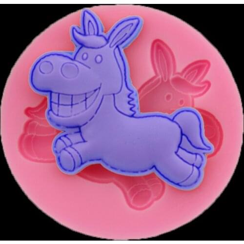 3d Horse Cake Decorative Silicone Mold Side Sugar Production Diy Decoration Silicone Horse Mold Cake Baking